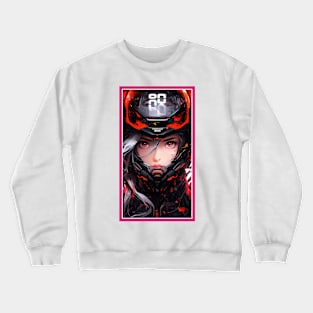 Anime Race Girl | High Quality Anime Artwork | Chibi Manga Anime Art Crewneck Sweatshirt